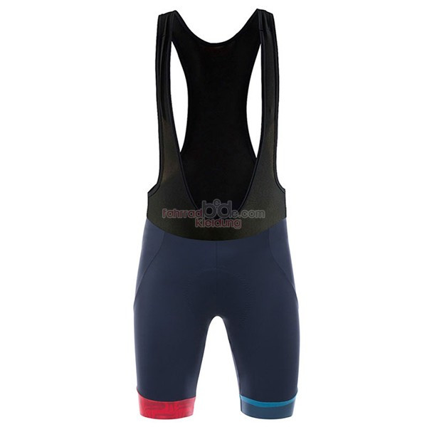 Nimes Vuelta Espana Kurzarmtrikot 2017 Und Kurze Tragerhose blau Und rot